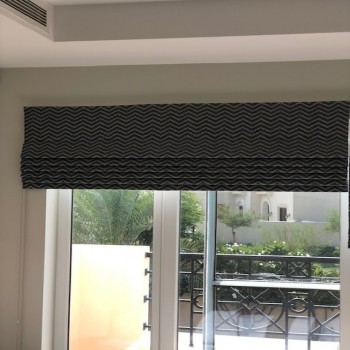 Roman blinds with fabric