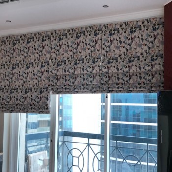 Roman blinds with fabric
